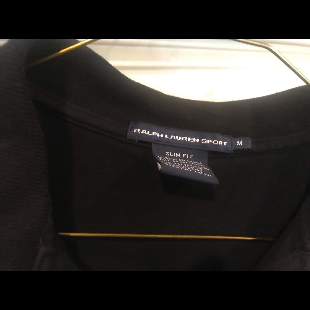 Black, Ralph Lauren Sport Collared slim fit shirt